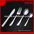 Plastic silver coated cutlery set wholesale